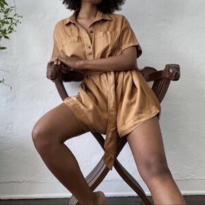 Urban Outfitters Reagan Oversized Utility Romper Size Medium